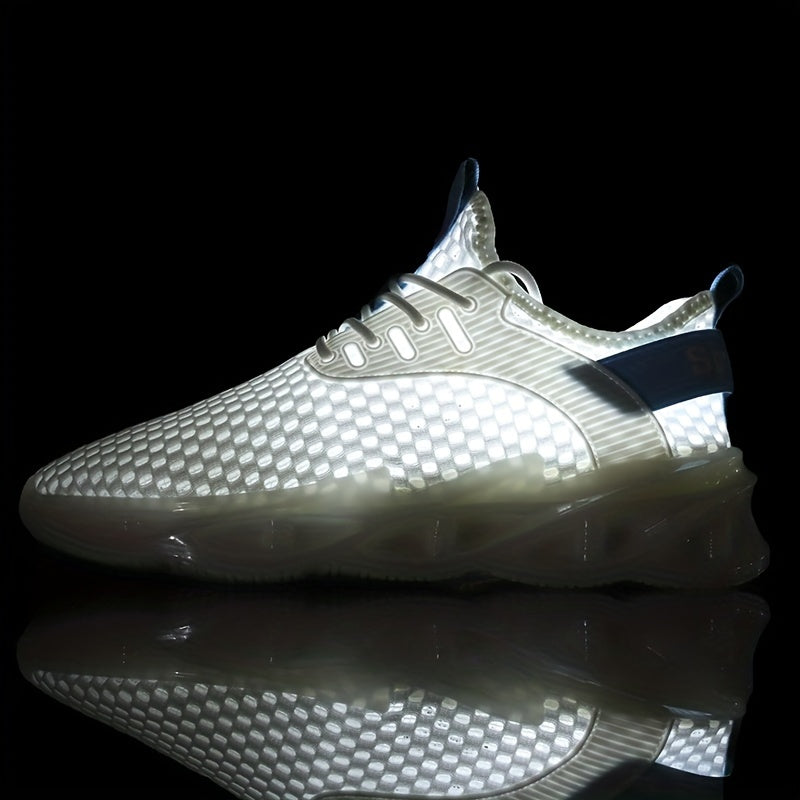 Men's Lace-up Sneakers Breathable Mesh Athletic Shoes