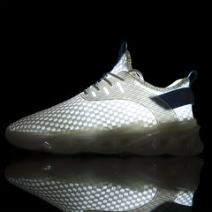 Men's Lace-up Sneakers Breathable Mesh Athletic Shoes