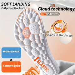 4D Massage Sports Insoles High Elastic Deodorant Comfortable Running