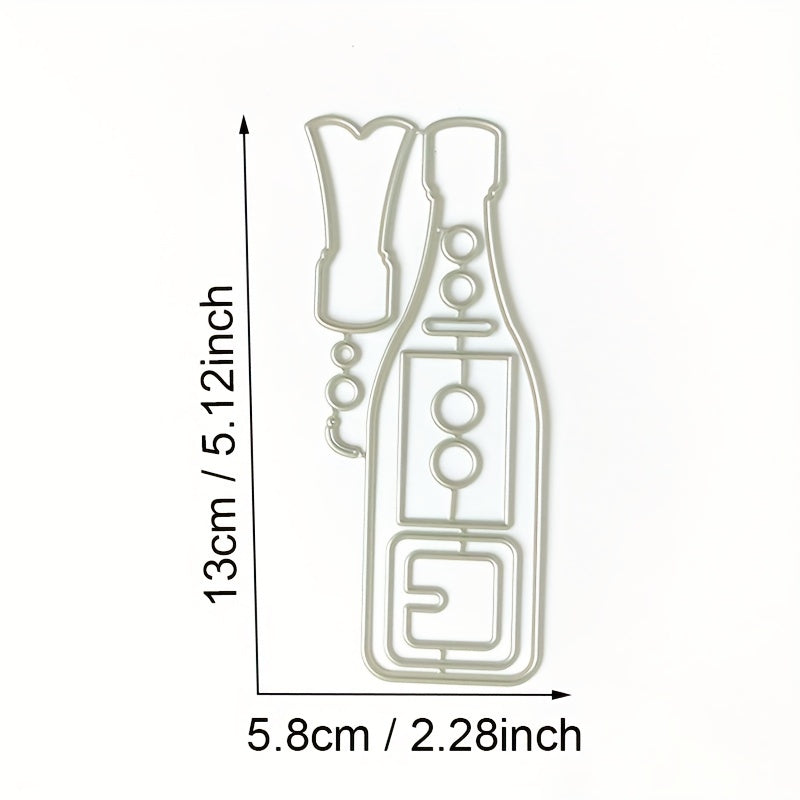 1pc Christmas Santa Box Bottle Metal Cutting Dies Scrapbooking Paper Craft Card