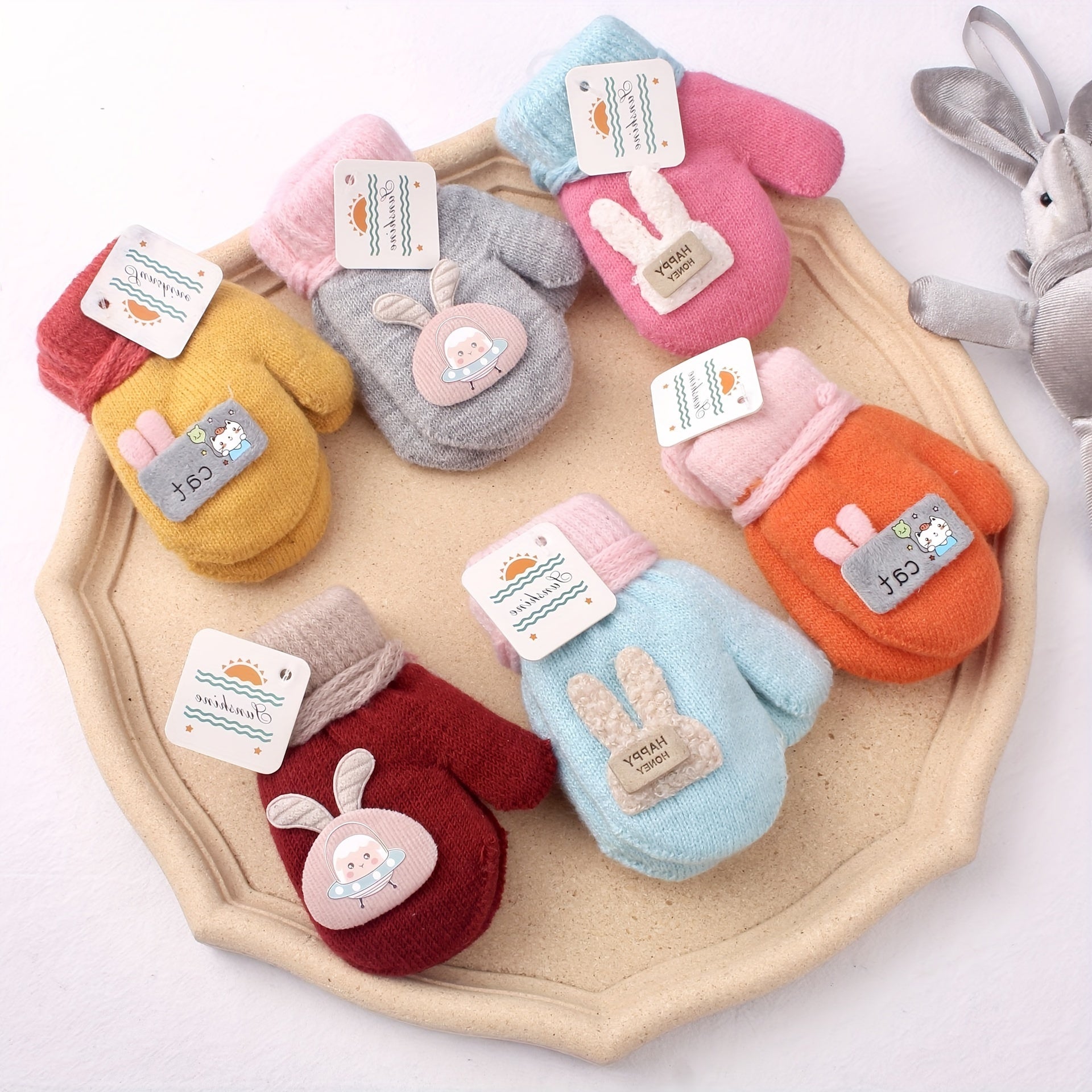 Kids Winter Knitted Gloves Warm Baby Gloves