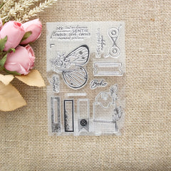 DIY Decorative Transparent Stamp - English Flower Design