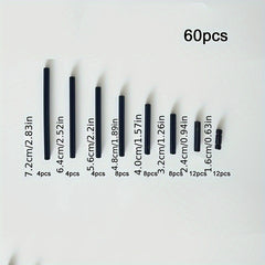 60pcs 8 Cross Shaft and Light Gray MOC Technology Building Block Accessories