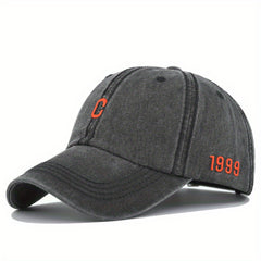 Distressed C Embroidered Sun Hat Baseball Cap