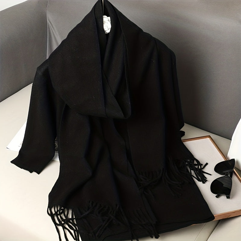 Unisex Windproof Plain Color Scarf for Outdoor
