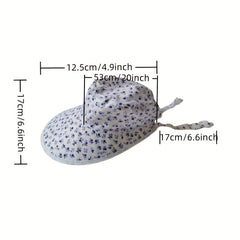 Floral Print Lace Up Sun Hats Wide Brim UV Protection Visor Hats for Women