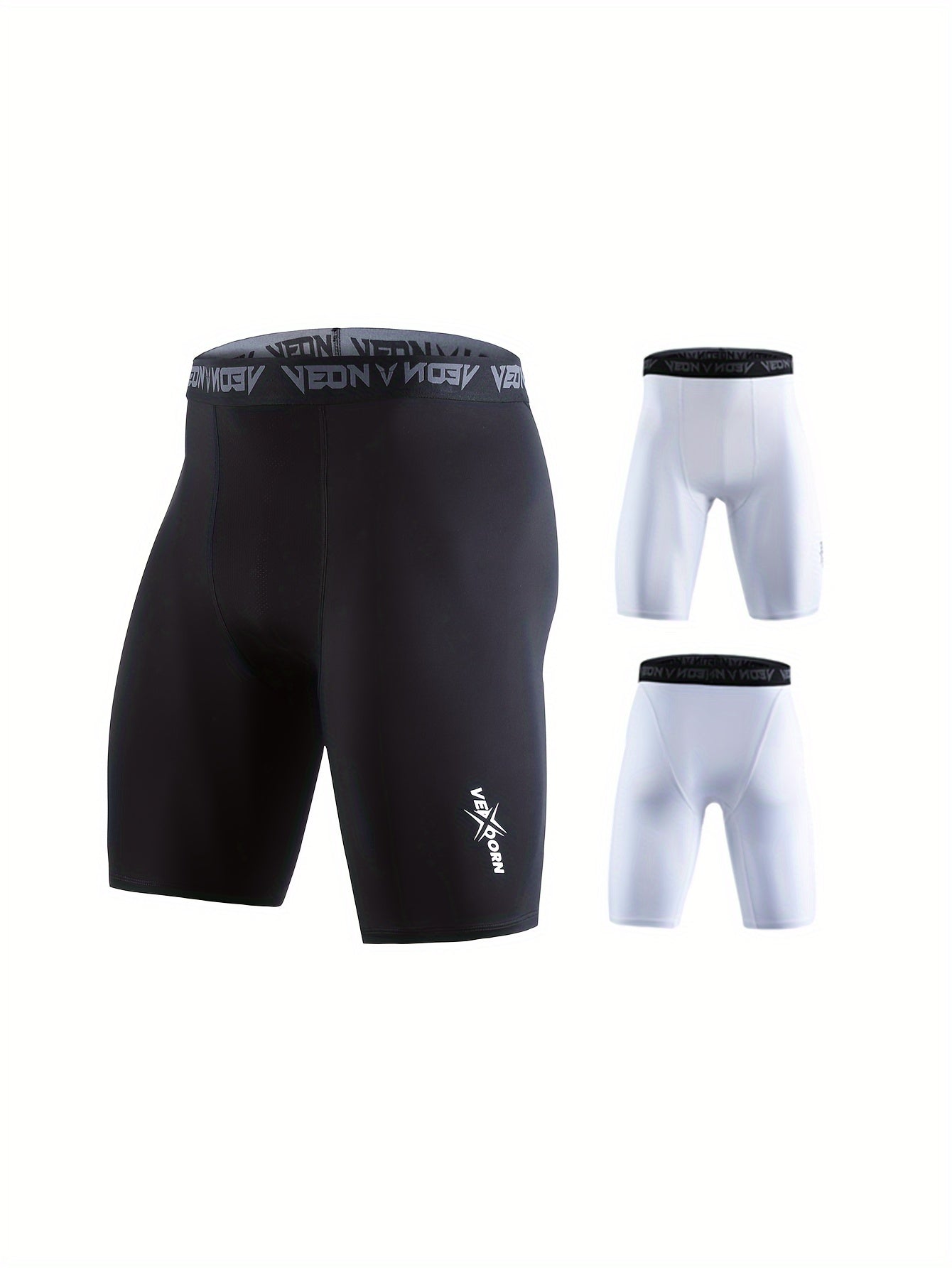 Veidoorn Men's Compression Tights Gym Workout Shorts