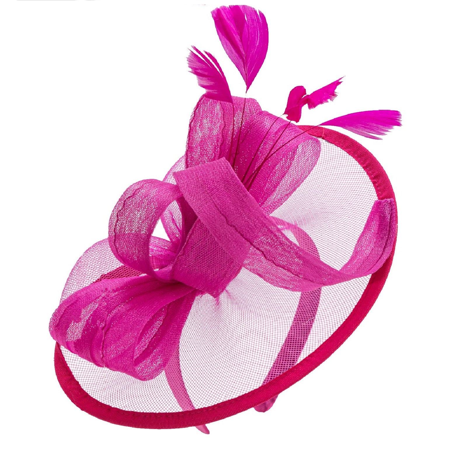 Feather Satin Fascinator Hat Tea Party Wedding Bridal 1950S Vintage Headwear