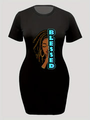 Casual Dress Women's Plus Tee Dress