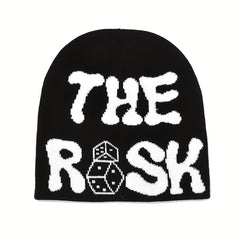 Y2K Letter Jacquard Beanie Hip Hop Knitted Skull Cap