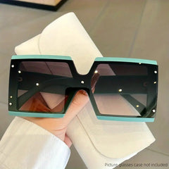 Oversized Square Frame Sunglasses Gradient Lens Glasses UV400