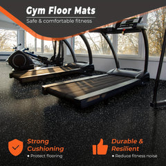 6pcs Fitness Floor Mat For Home & Gym Heavy Duty Rubber Top Rubber Floor Mats