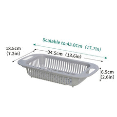 Adjustable Over the Sink Drain Basket for Fruits & Veggies