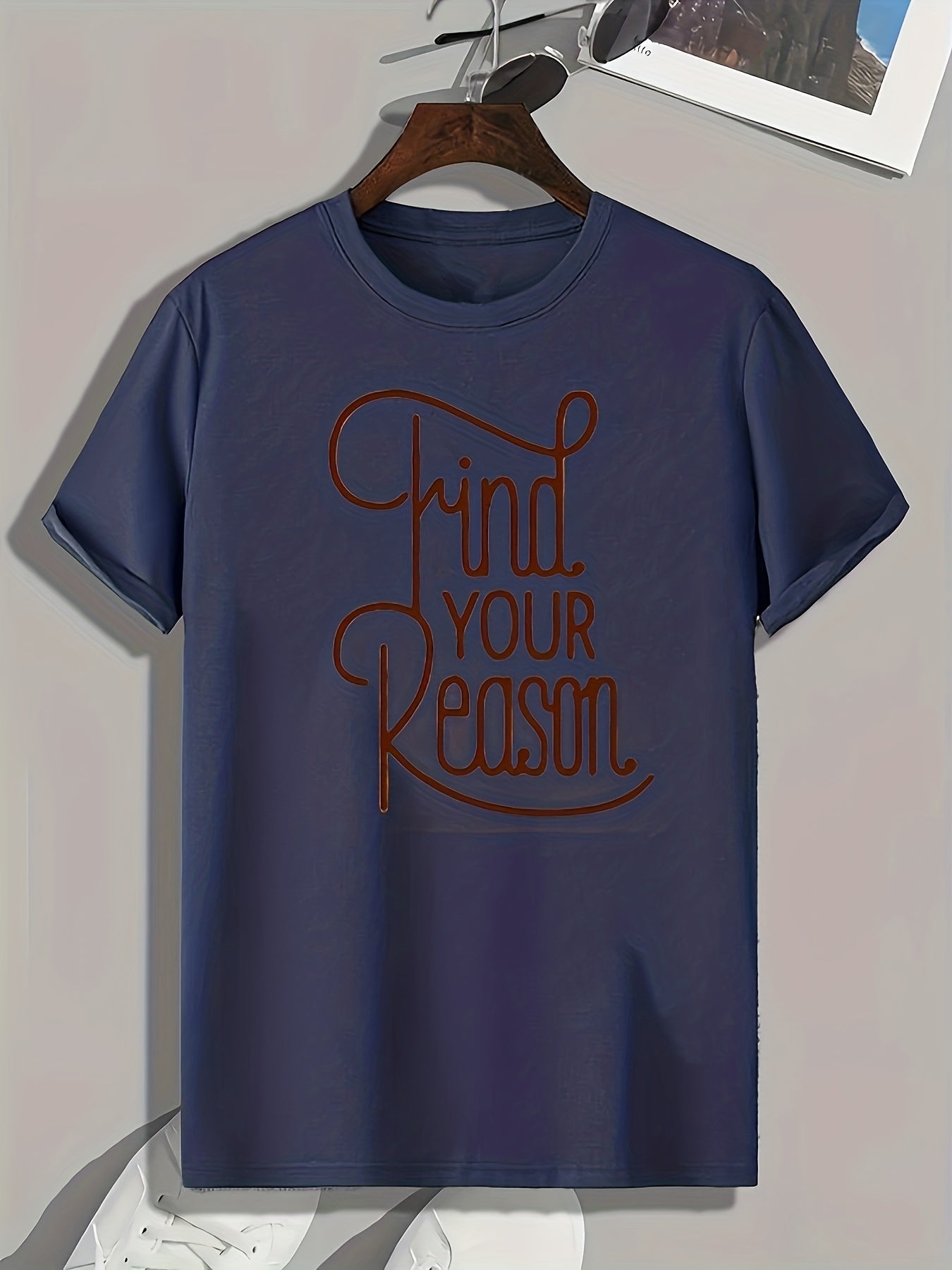 Men's Pattern Print Sports T-shirt - Comfy Graphic Tee for Fitness