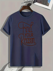 Men's Pattern Print Sports T-shirt - Comfy Graphic Tee for Fitness