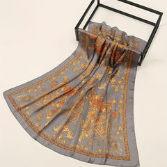 Vintage Court Pattern Bandana Large Square Scarf