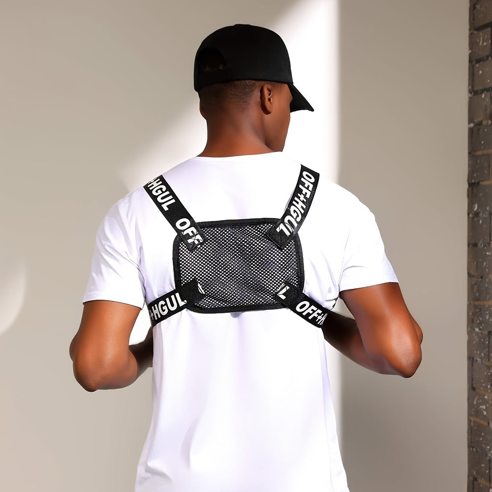 Unisex Letter Print Crossbody Bag for Travel