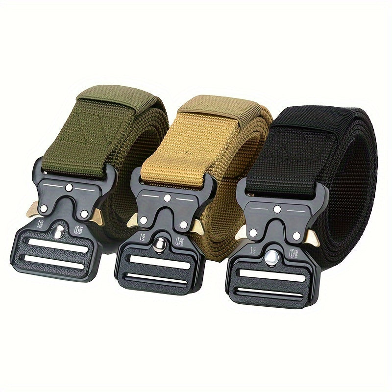 Quick Release Buckle Canvas Belt Outdoor Men's Military Training Belt