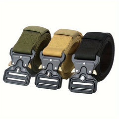 Quick Release Buckle Canvas Belt Outdoor Men's Military Training Belt