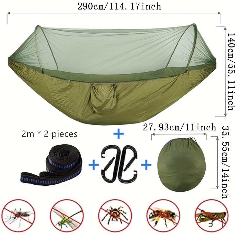 Quick Open Nylon Camping Hammock with Mosquito Net