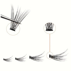 200 Clusters Lashes Mixed D Curling 9-16mm Soft DIY False Eyelashes