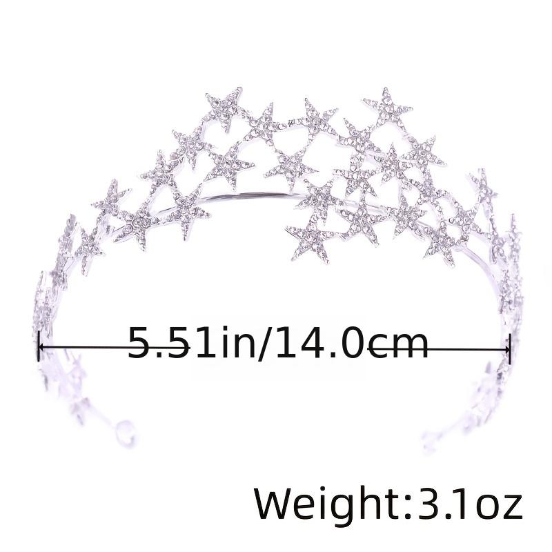 Rhinestone Star Tiara Wedding Accessories Crystal Crown Bridal Jewelry