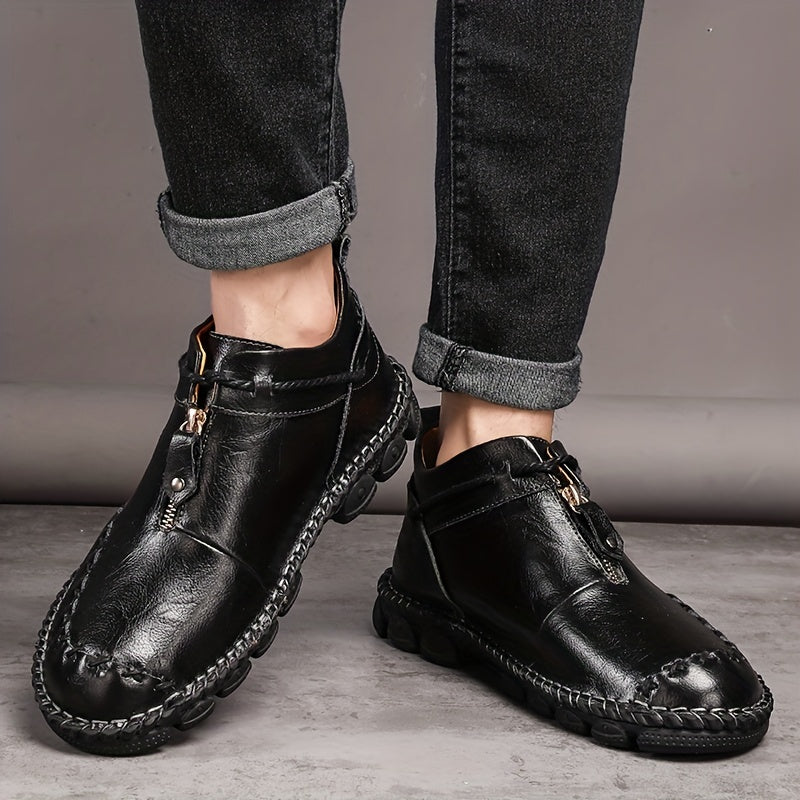 Men's Stitched Loafer Shoes Wear resistant Non Slip Outdoor Casual Shoes