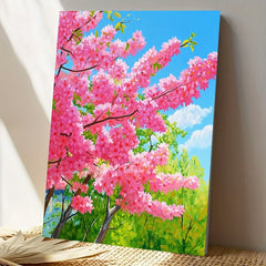 DIY Paint by Numbers Kit Pink for Beginners - Home Wall Decoration Craft