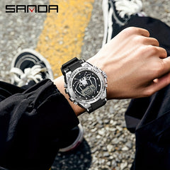 SANDA Men Outdoor Sports Watch with Function