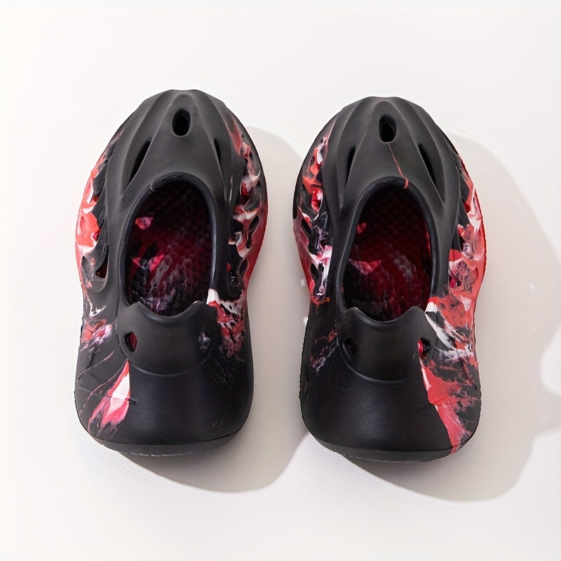 Men's Tie Dye Foam Runners Cut Out Walking Shoes