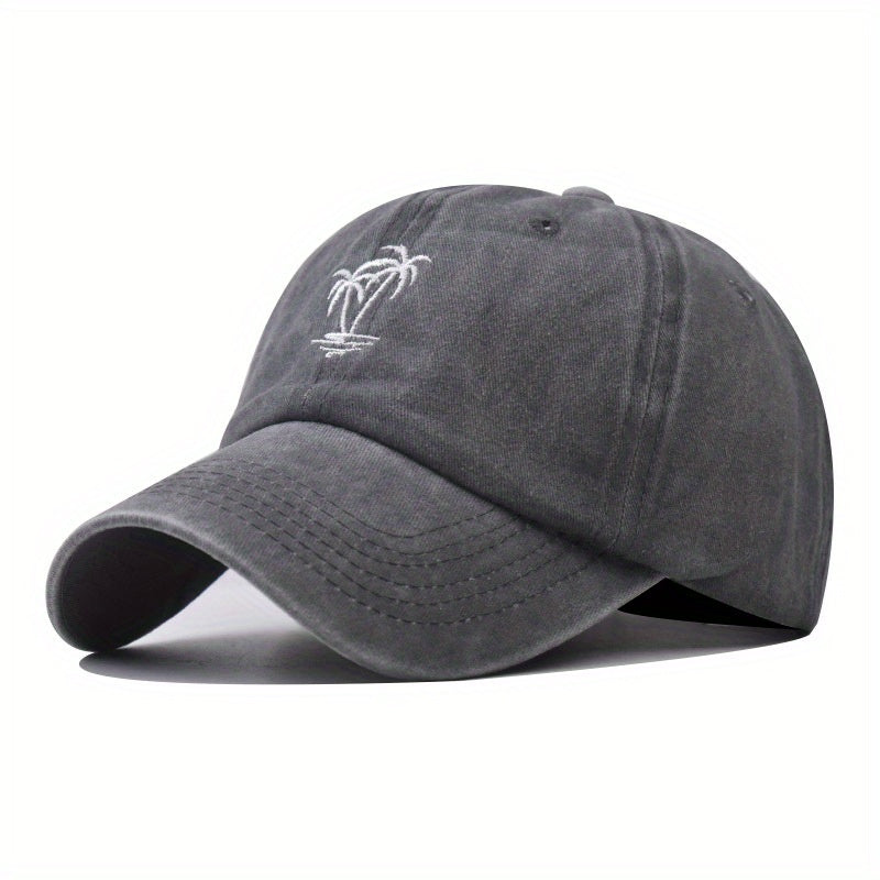 Embroidered Coconut Washed Woven Baseball Cap