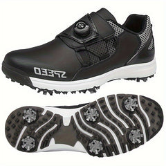 Men's Spiked Golf Shoes Rotating Buckle Durable Sneakers