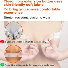 3 Pcs Hook Bra Extenders Adjustable Bra Band Women's Lingerie Accessories
