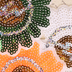 3pcs Embroidered Sequin Flower Iron On Patches DIY Stickers