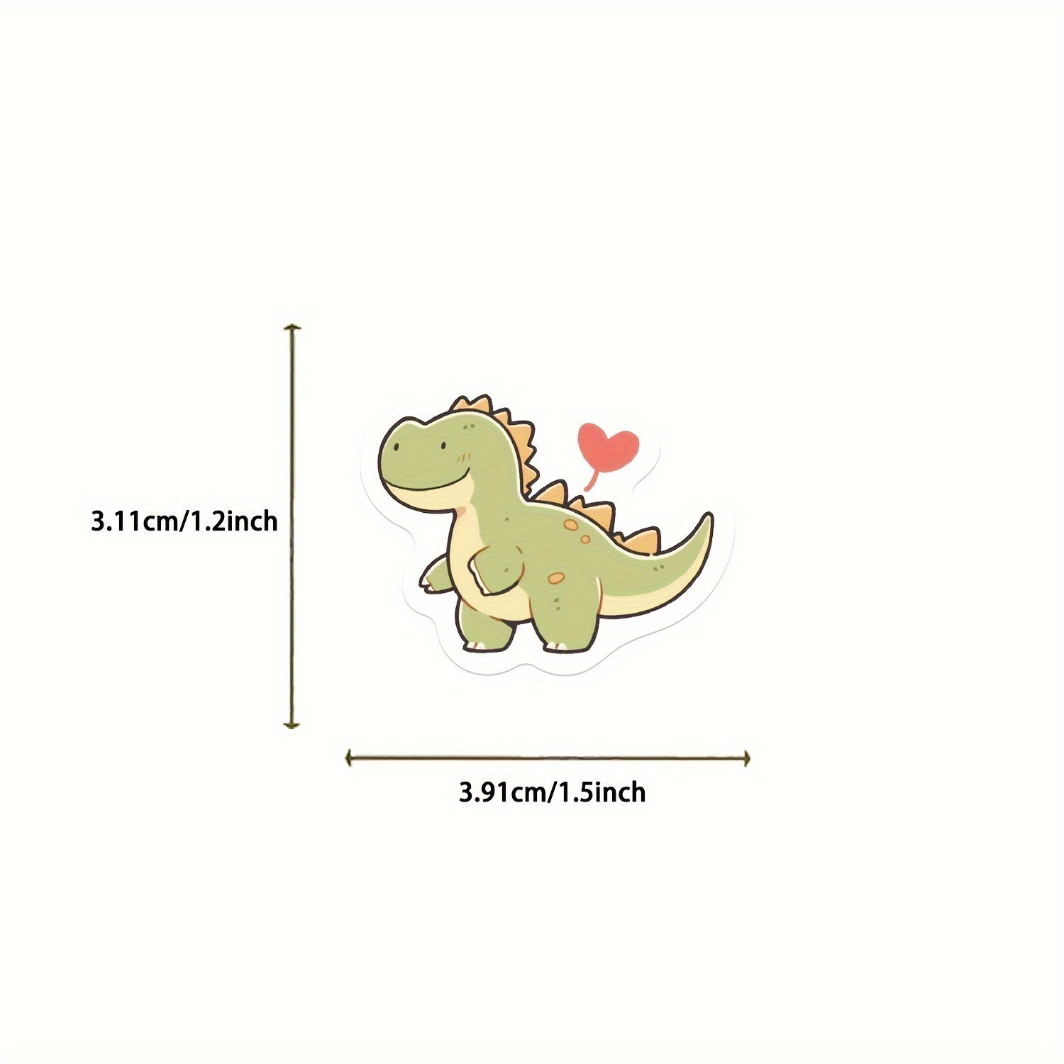 100pcs Little Dinosaur Vinyl Waterproof Stickers Scrapbook Laptop Skateboard