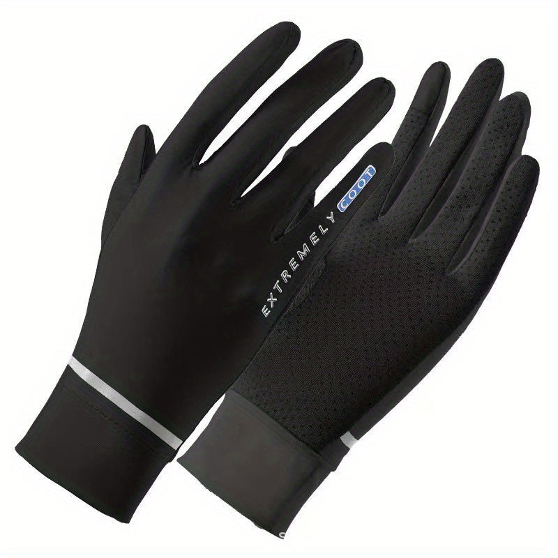 Breathable Ice Silk Gloves Short Touchscreen Cycling Gloves