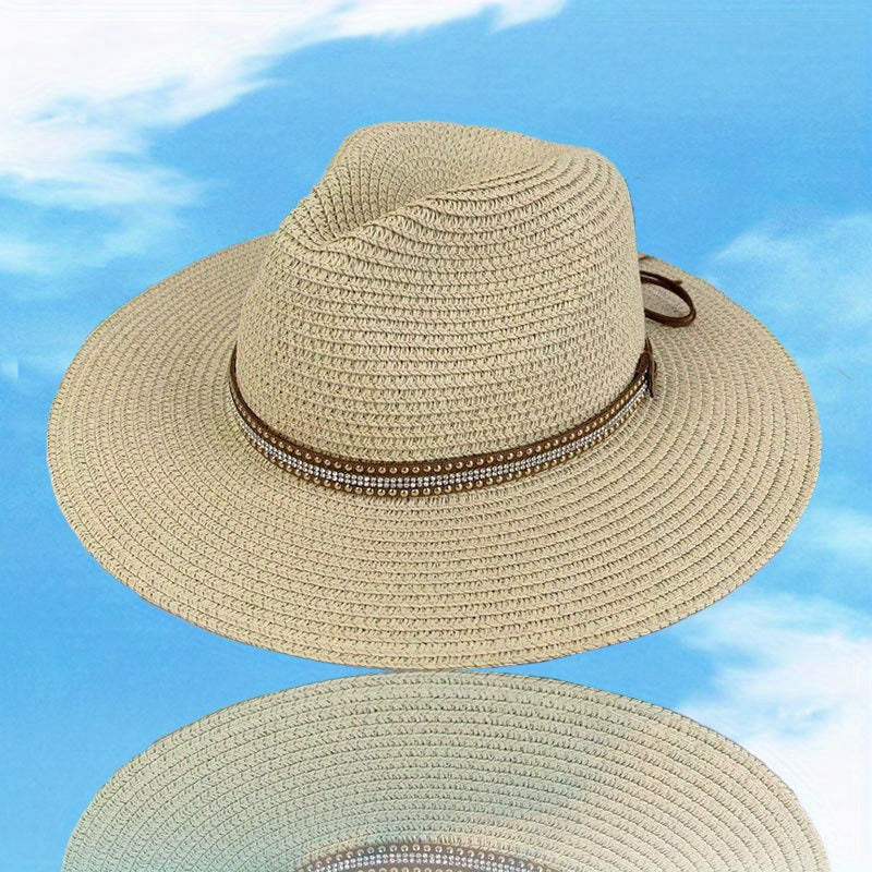 Casual Sunshade Straw Hat for Spring Summer Travel