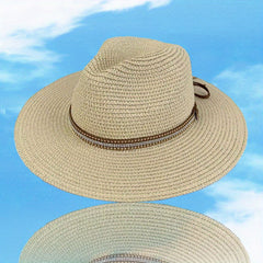 Casual Sunshade Straw Hat for Spring Summer Travel