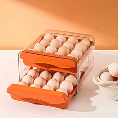Double Layer Egg Tray Stackable Fresh Keeping Holder