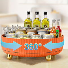 360° Rotating Condiment Storage Rack for Kitchen