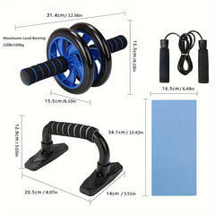 Ab Wheel, Push up Bar, Exercise Band, Hand Gripper, Jump Rope Set