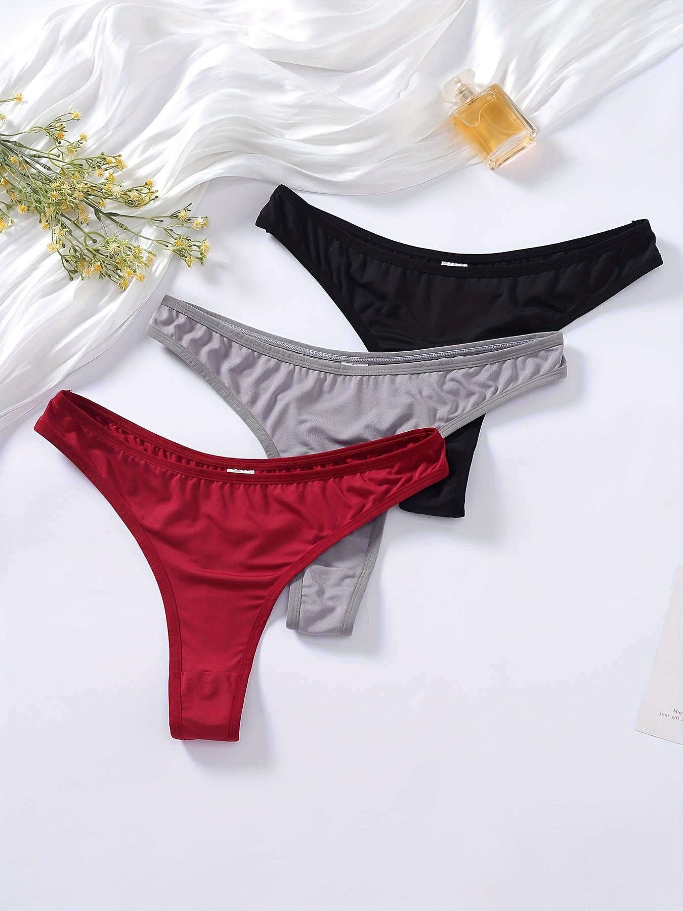 3-Pack Plus Size Seamless Low Waisted Comfort Underwear Set
