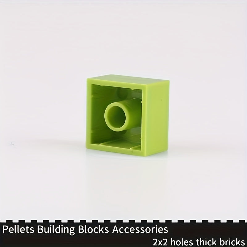 84pcs Multicolour Blocks 2x2 Holes Small Particles DIY Assembly Puzzle Toys