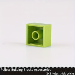 84pcs Multicolour Blocks 2x2 Holes Small Particles DIY Assembly Puzzle Toys