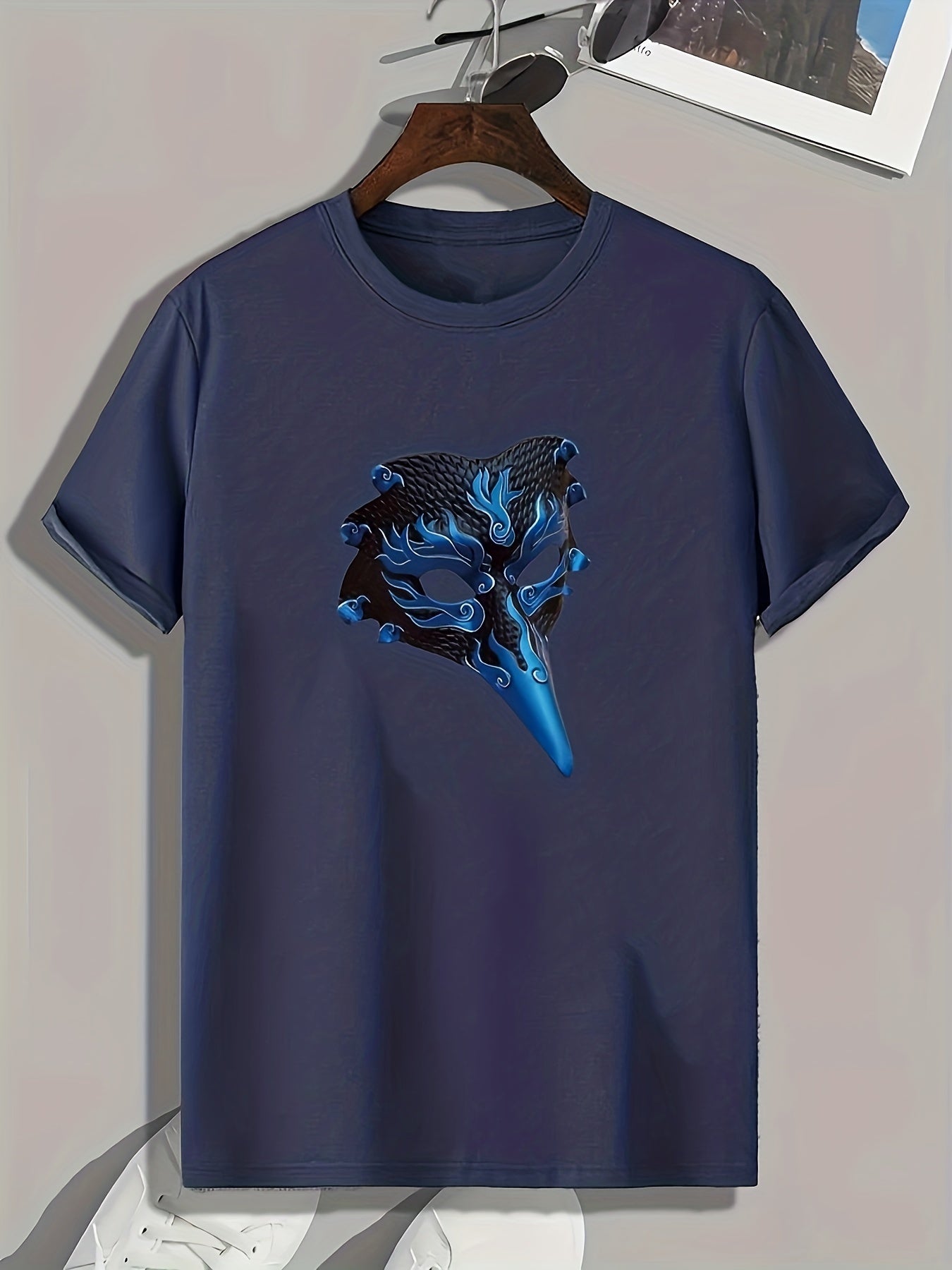 Men's Sports T-shirt Print Pattern Comfy Tee for Fitness Activities