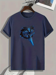 Men's Sports T-shirt Print Pattern Comfy Tee for Fitness Activities