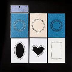 5pcs Letterpress Embossed Hollow Collage Card Time Exclusive Series