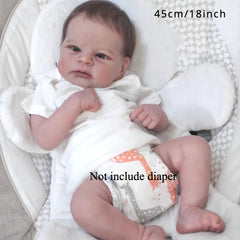 18in Soft Cloth Body Reborn Baby Doll Girl Princess Toy for Kids Dress Up