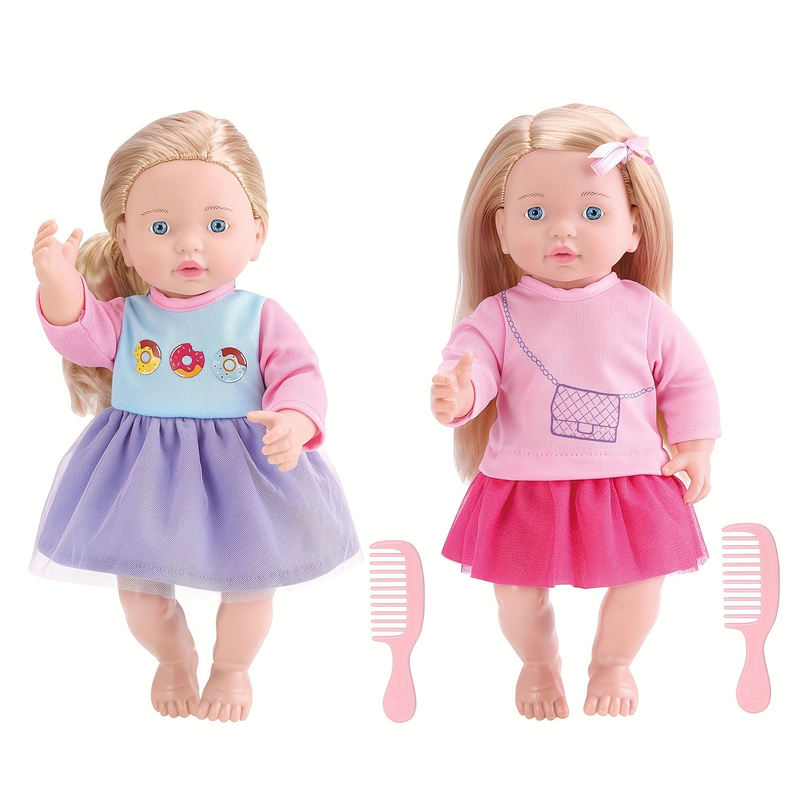Belinda 30 Dolls with Combs Sweet and Realistic Girl Dolls in Pink Outfits