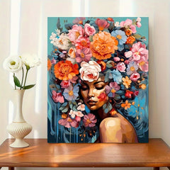 Abstract Girl DIY Digital Painting Set with Brushes and Acrylic Paints